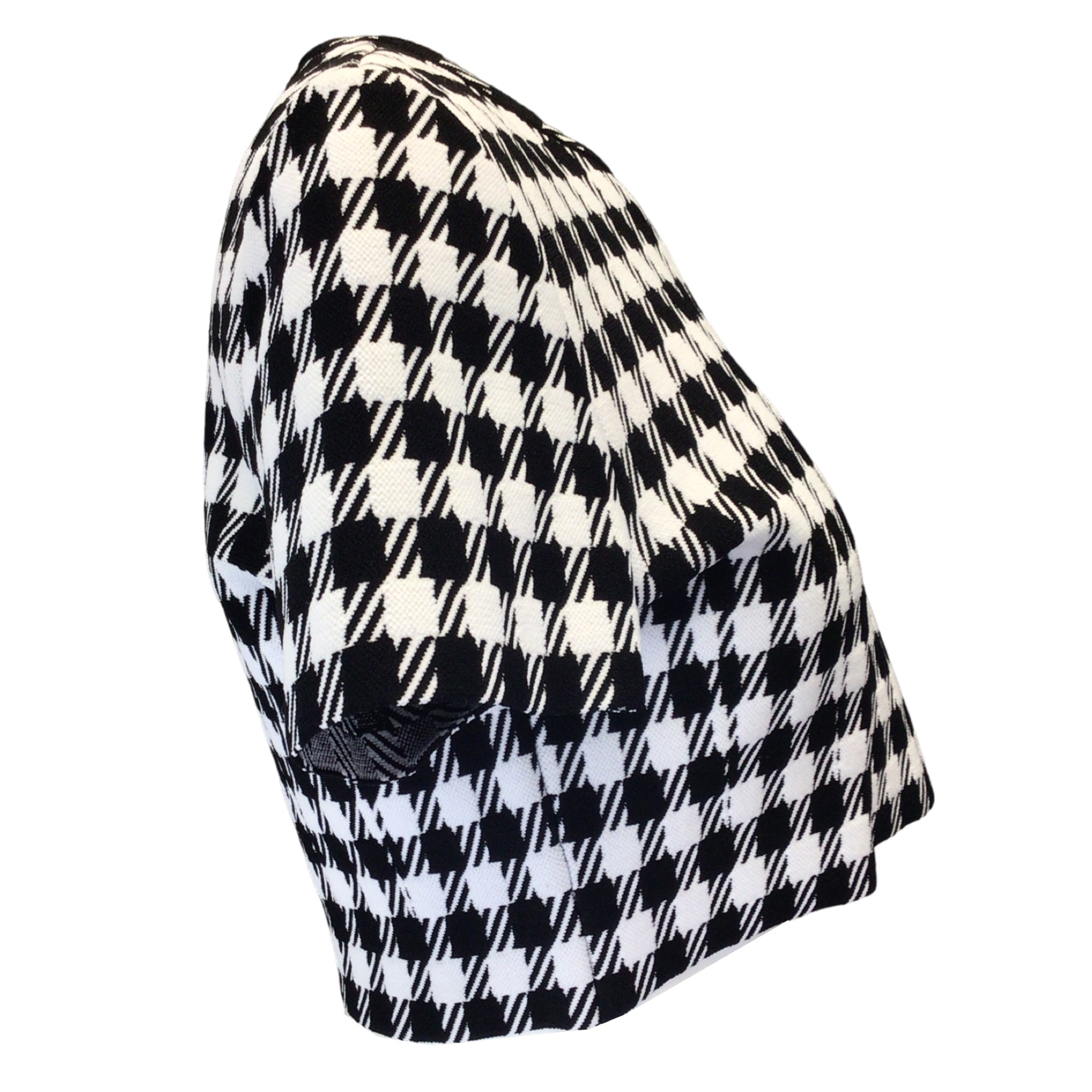 Alaia Black and White Cropped Checkered Knit Top for Women | Trendy Casual Wear for Outings and Date Nights