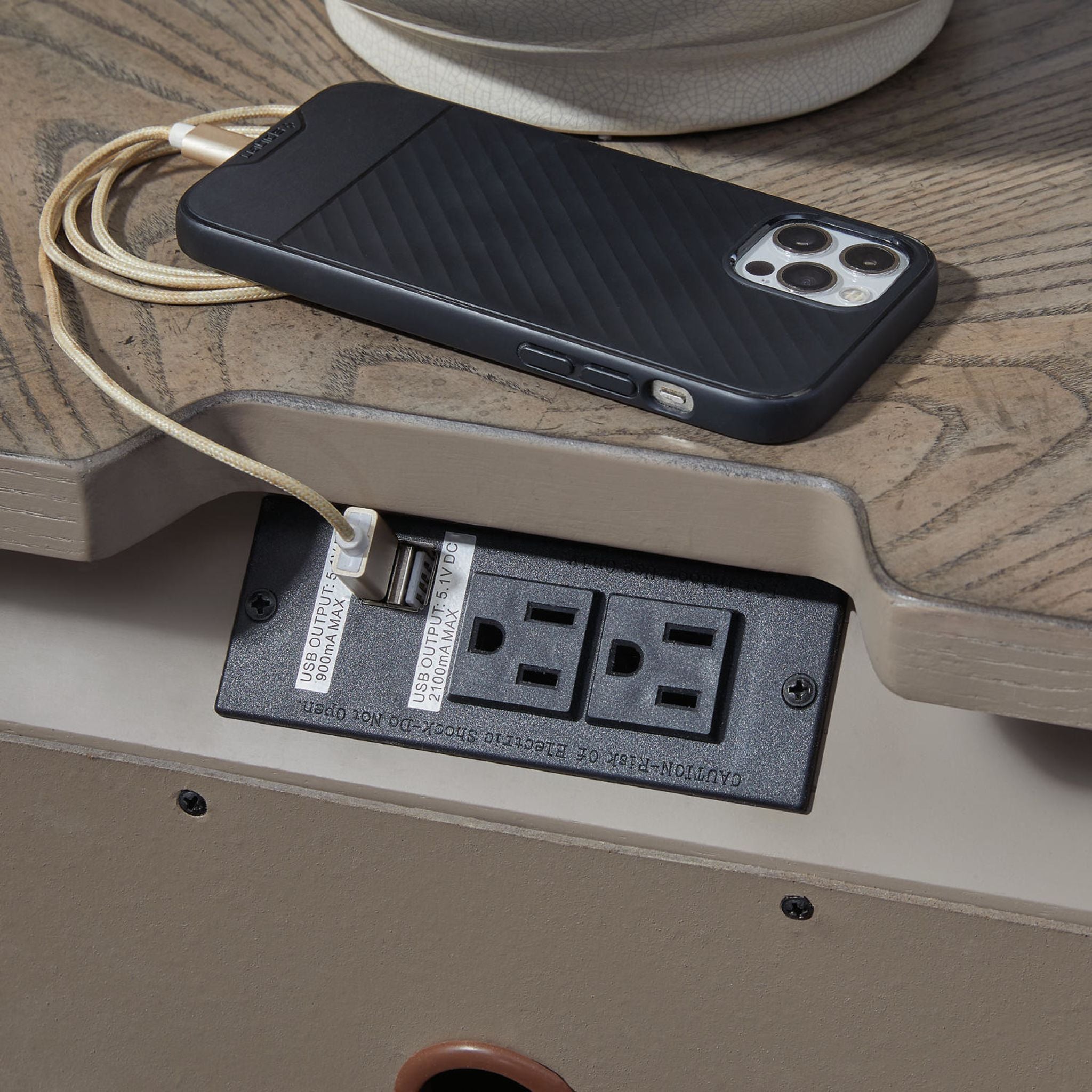 Ardenfield Modern Nightstand with USB Ports - Bedside Table with Storage Drawer for Bedroom, Living Room, or Guest Room - Perfect for Charging Devices & Organizing Essentials
