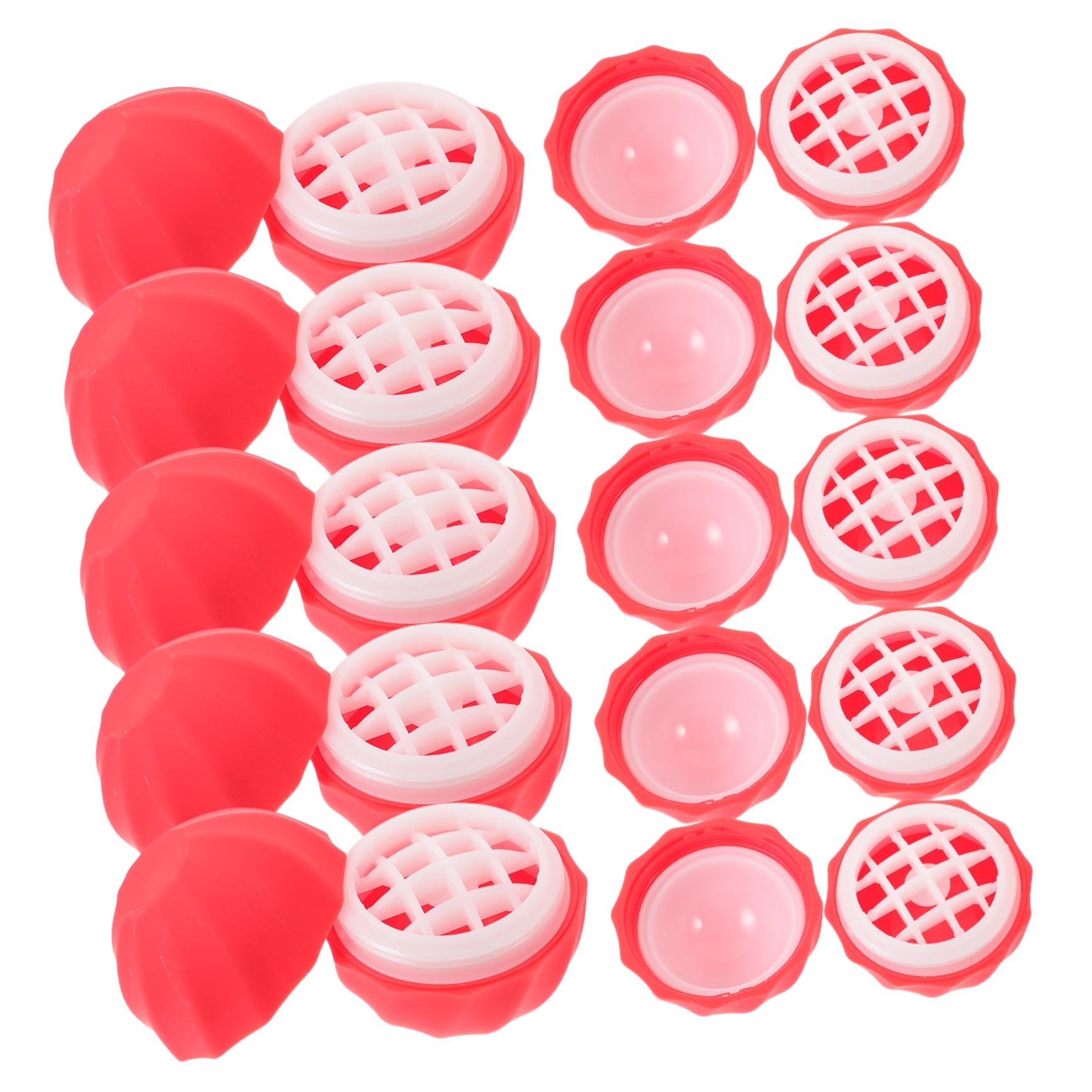 Hemoton 20 Pcs Empty Spherical Lipstick Cases with Lip Brush - Round Plastic Lip Gloss Containers for Kids Makeup, Lip Balm Storage & Travel - Perfect for DIY Lip Gloss, Party Favors and Beauty On-The-Go
