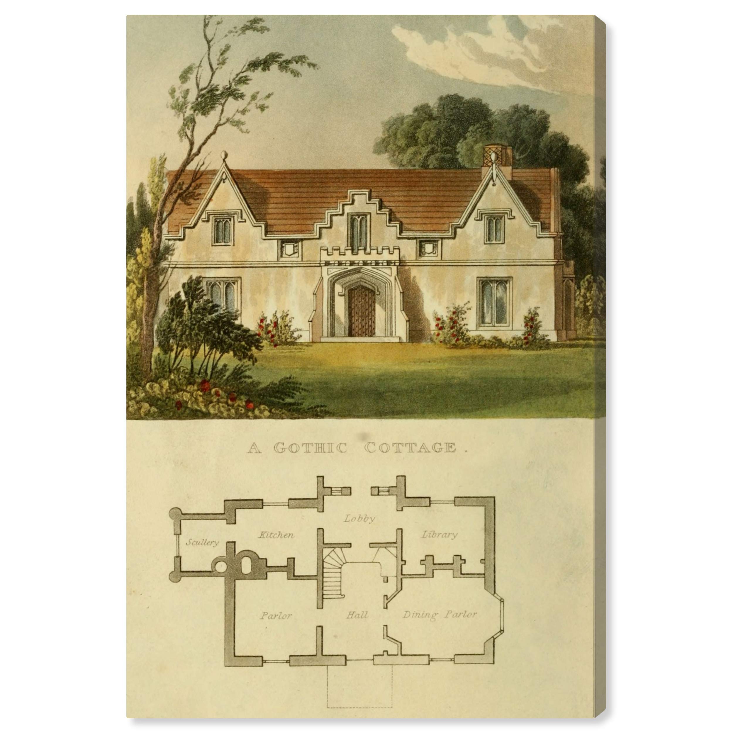 Gothic Cottage Wall Art Canvas Print - 30