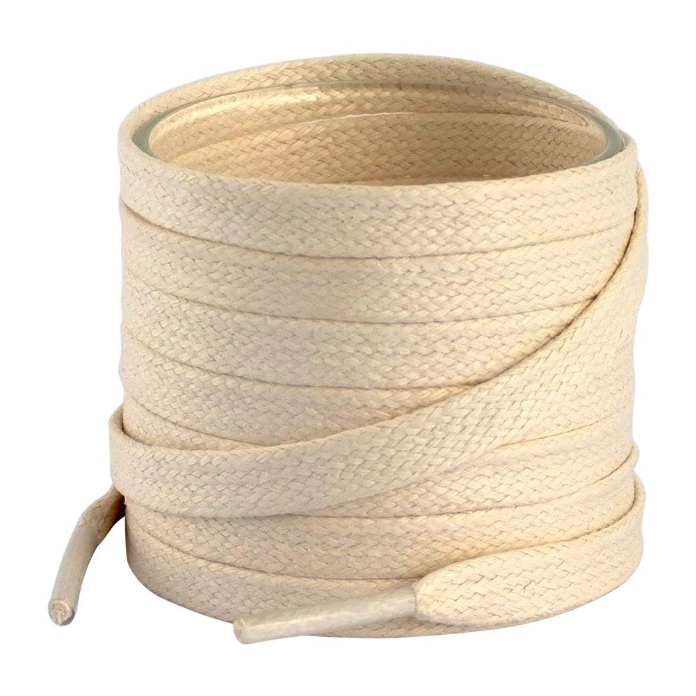 Premium Santimon Flat Waxed Cotton Shoelaces - Waterproof & Durable for Dress Shoes, Boots & Sneakers | Perfect for Outdoor, Work & Everyday Wear