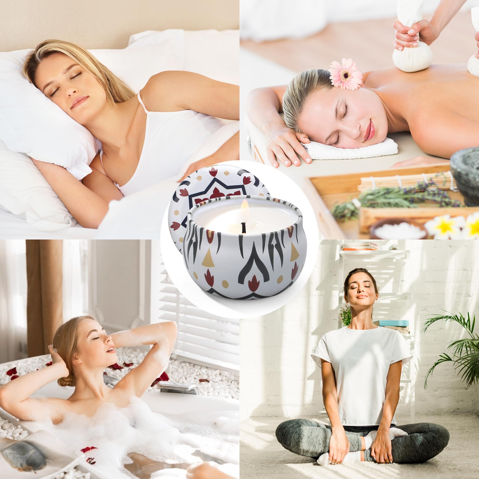 10-Pack Scented Candles for Women - 25oz Long-Lasting Home Fragrance with 2 Decorative Trays - Perfect for Christmas, Birthdays & Special Occasions - Ideal for Relaxation, Aromatherapy & Home Decor