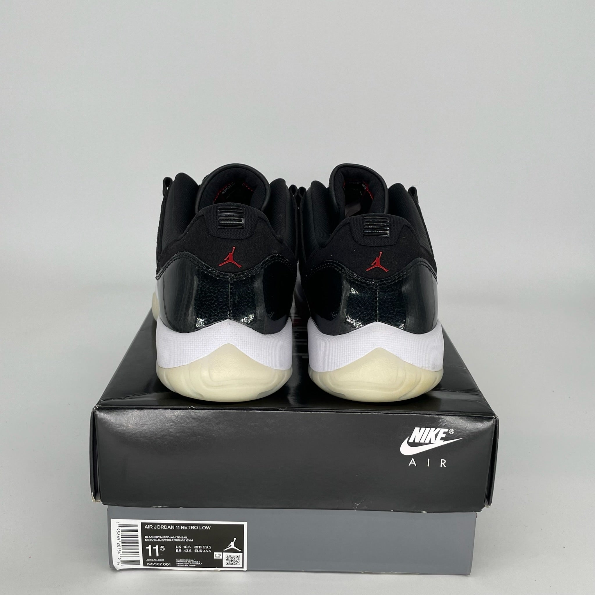 AIR JORDAN 11 Retro Low 72-10 Men's Basketball Shoes Size 11.5 - Black/White (AV2187-001) | Perfect for Casual Wear & Court Performance