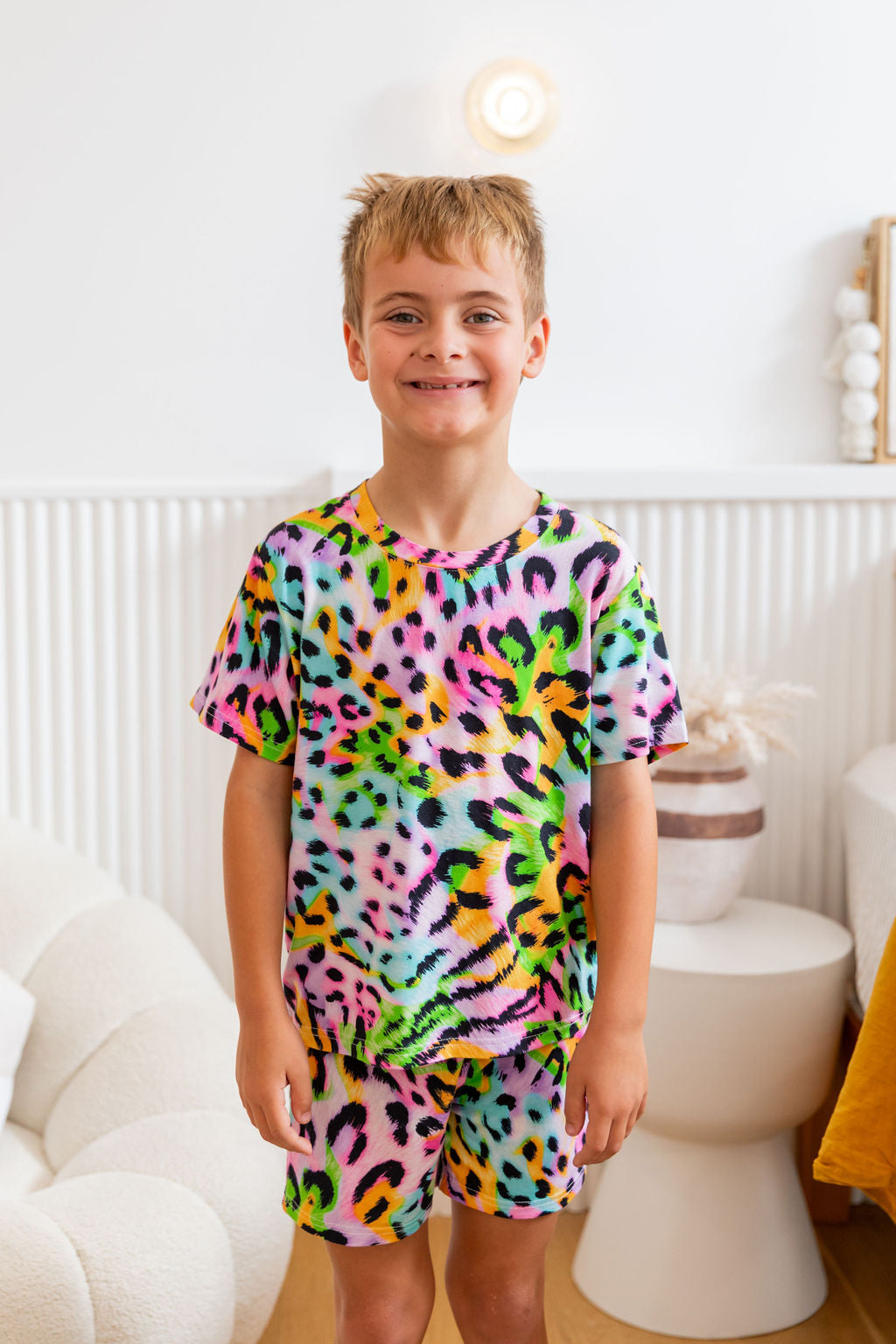 Wild Dreams Kids Pajama Set - Soft Cotton Top & Shorts for Boys & Girls | Perfect for Bedtime, Lounging & Sleepovers
