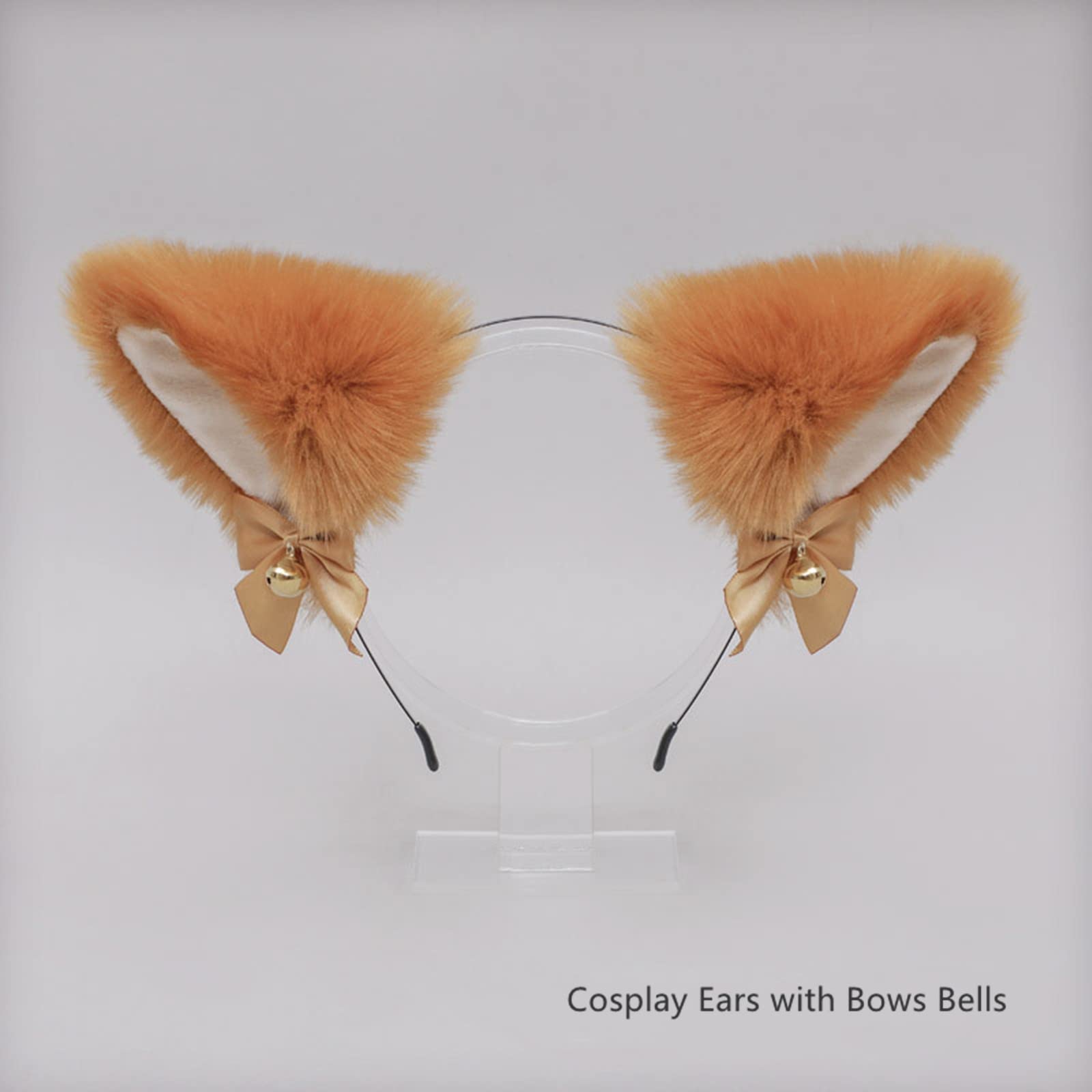 Fxaelian Animal Fox Cat Dog Ears Headband - Cute Fluffy Cosplay Costume Accessories for Halloween, Parties, Anime Conventions & Dress Up Play