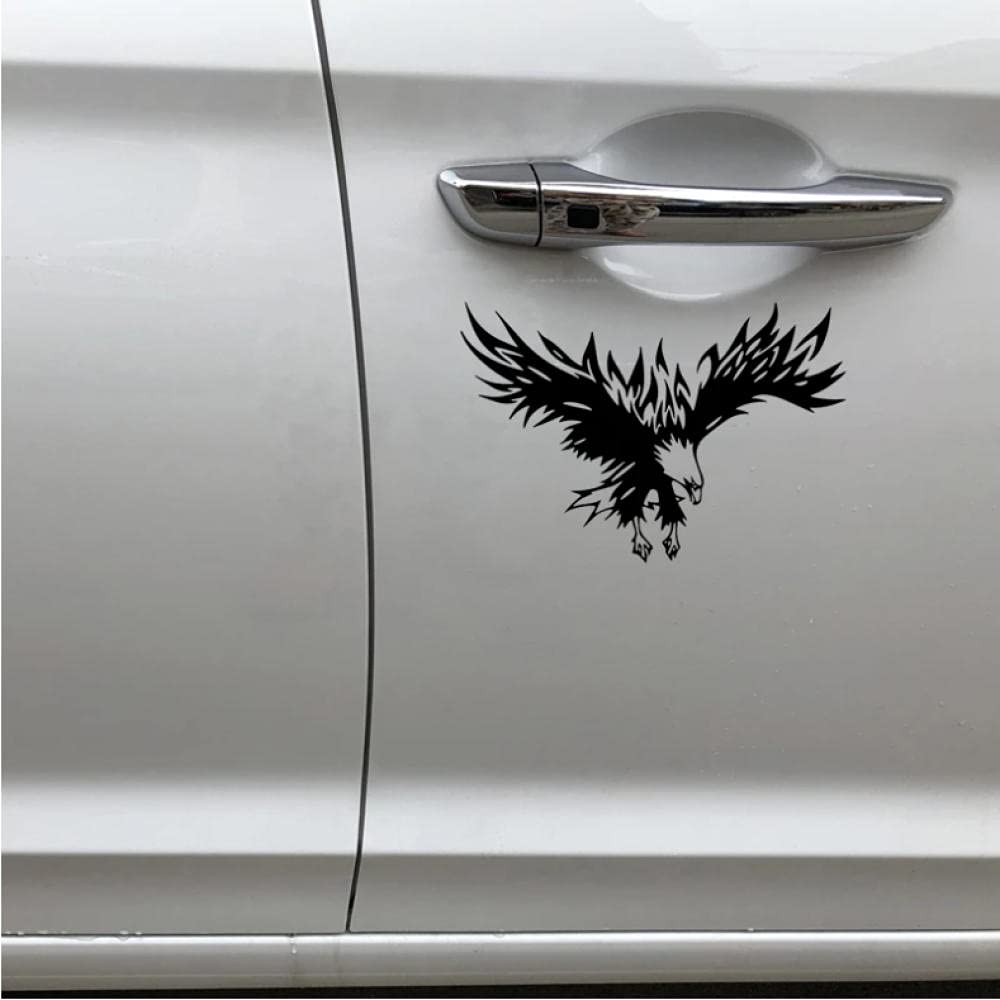 2 Pcs Eagle Car Stickers Vinyl Decals for Trunk, Door & Window - 17.9x12.1cm - Waterproof Automotive Exterior Decor - Perfect for SUV, Truck & Car Enthusiasts