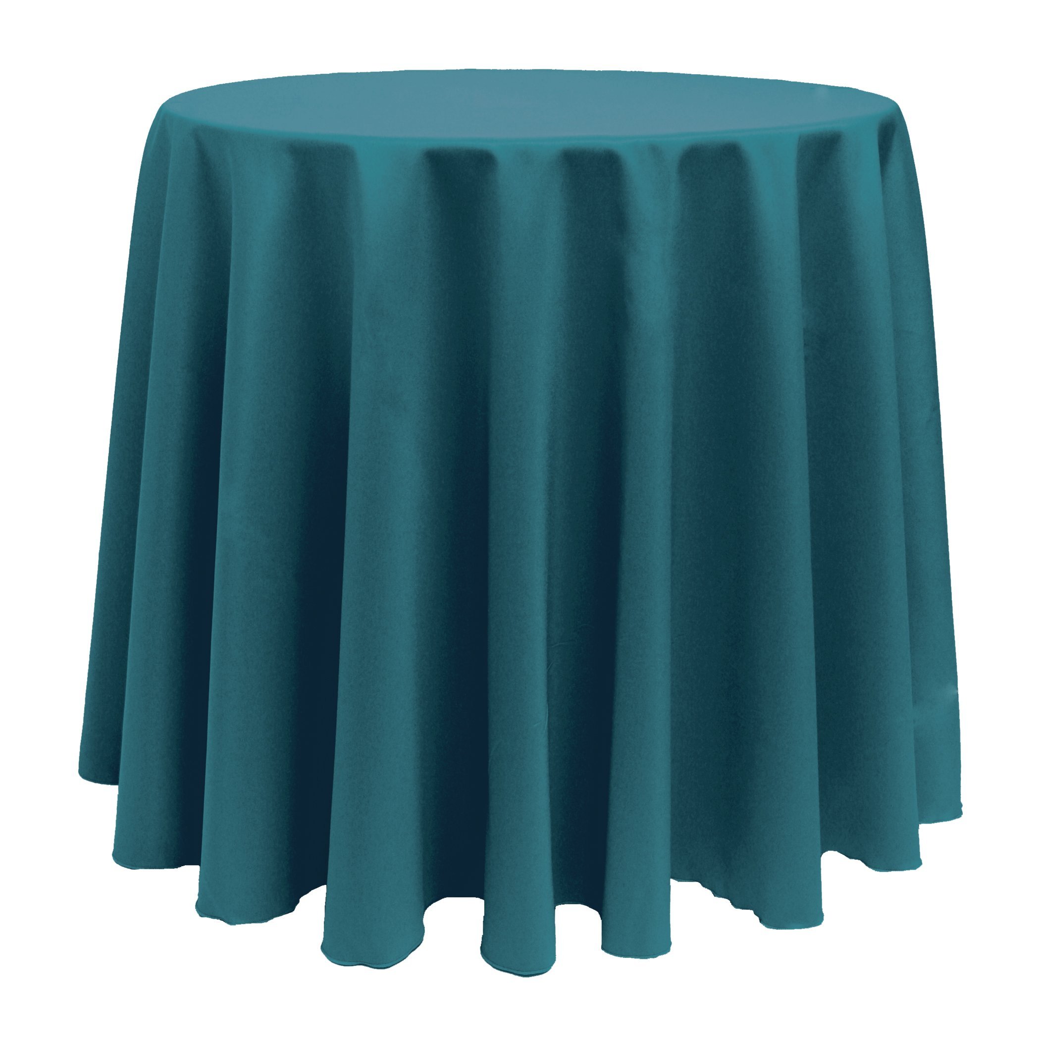 Premium 3-Pack 126-Inch Round Polyester Tablecloth - Wrinkle & Stain Resistant - Teal Blue - Perfect for Weddings, Banquets, and Formal Dining Events