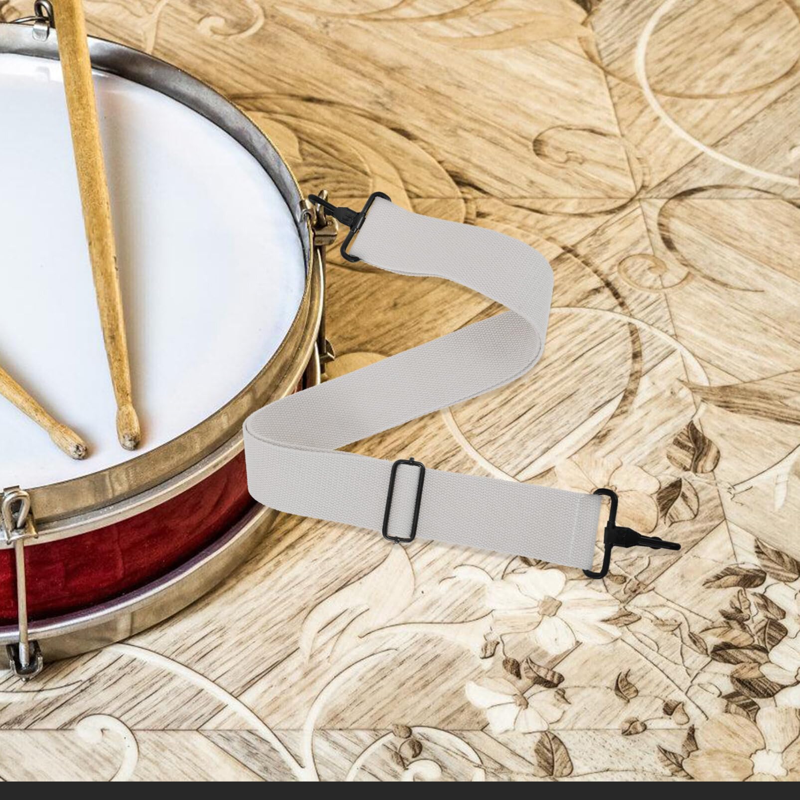 SAFIGLE Adjustable Cotton Snare Drum Strap - Comfortable Marching Drum Sling for Snare & Bass Drums - Perfect for Band Performances, Parades, and Drumline Practice