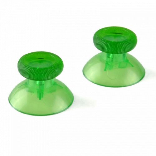 Gametown Analog Thumbstick Joystick for Microsoft Xbox One Controller - 2PCS Transparent Green Replacement Parts - Perfect for Gaming, Repair & Controller Customization
