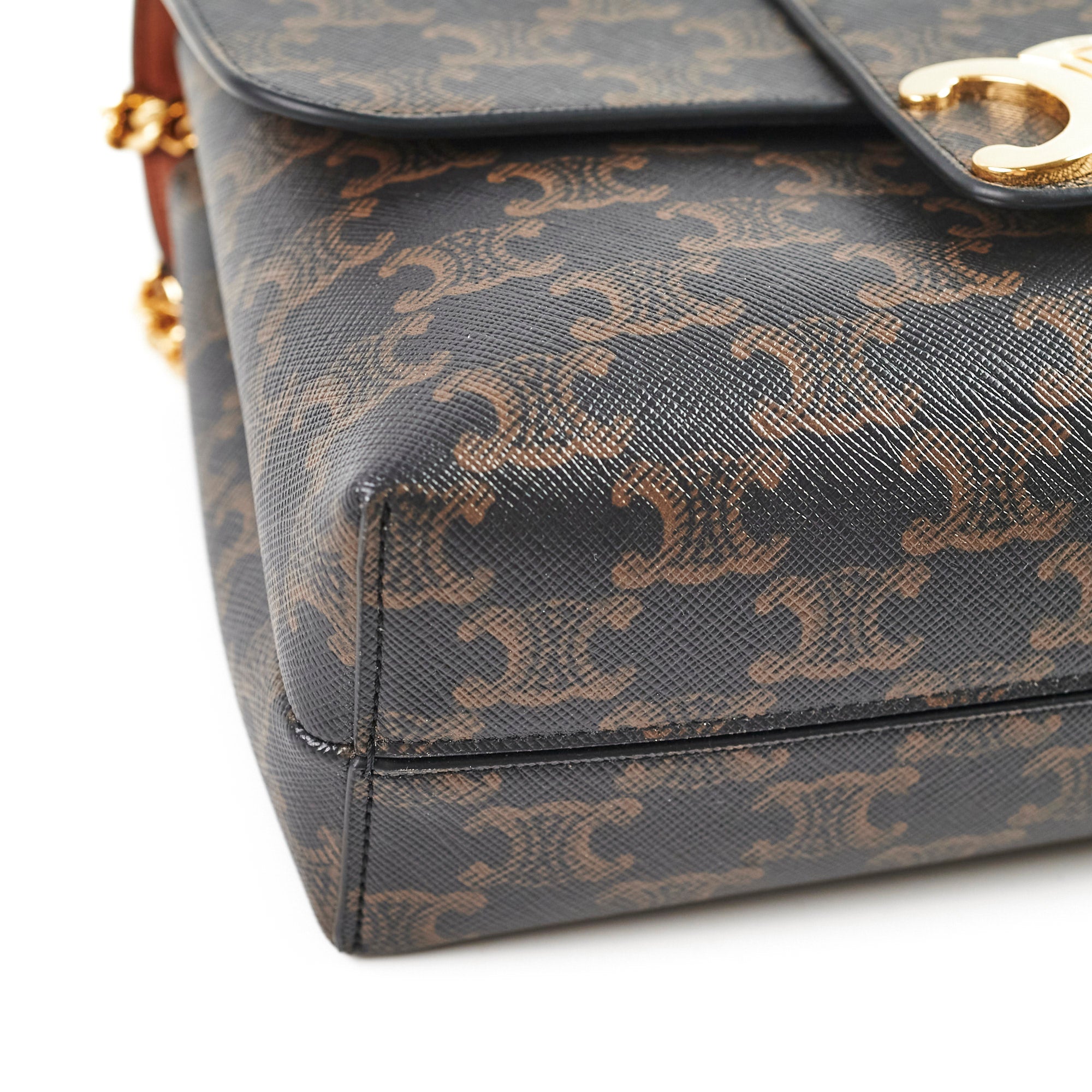 Celine Medium Victoire Bag in Triomphe Canvas Tan - Luxury Designer Handbag for Women, Perfect for Work, Travel & Everyday Use