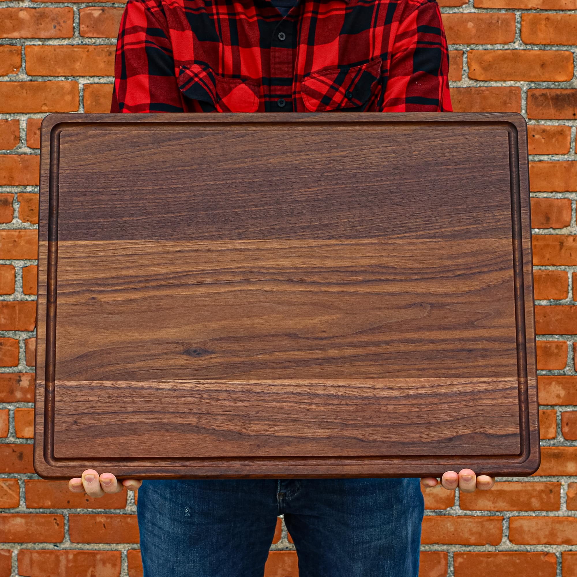 Custom Engraved Walnut Cutting Board - Extra Large FSC-Certified Wood, Personalized Wedding & Anniversary Gift, 100% Made in USA | Perfect for Kitchen Prep, Charcuterie Boards & Home Decor
