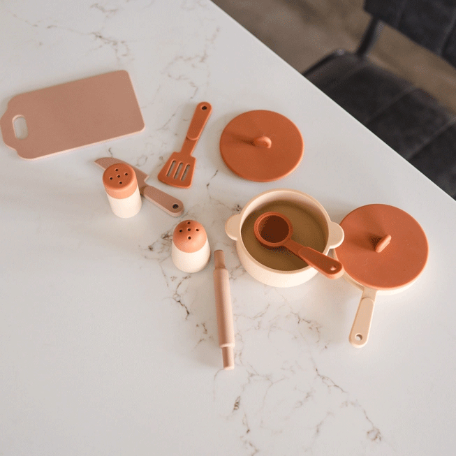 Premium Food-Grade Silicone Kitchen Utensil Set - BPA-Free, Non-Toxic Cooking Tools for Babies & Toddlers | Perfect for Baby-Led Weaning, Puree Feeding & Toddler Mealtime