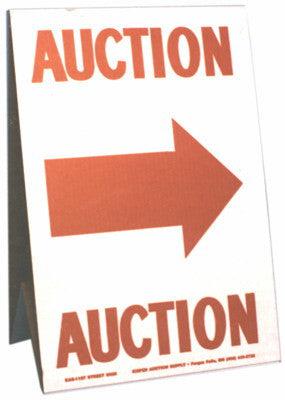 5-Pack Cardboard Tent Street Signs for Auctions, Events & Outdoor Markets - Durable & Weather-Resistant for Flea Markets, Garage Sales & Festivals