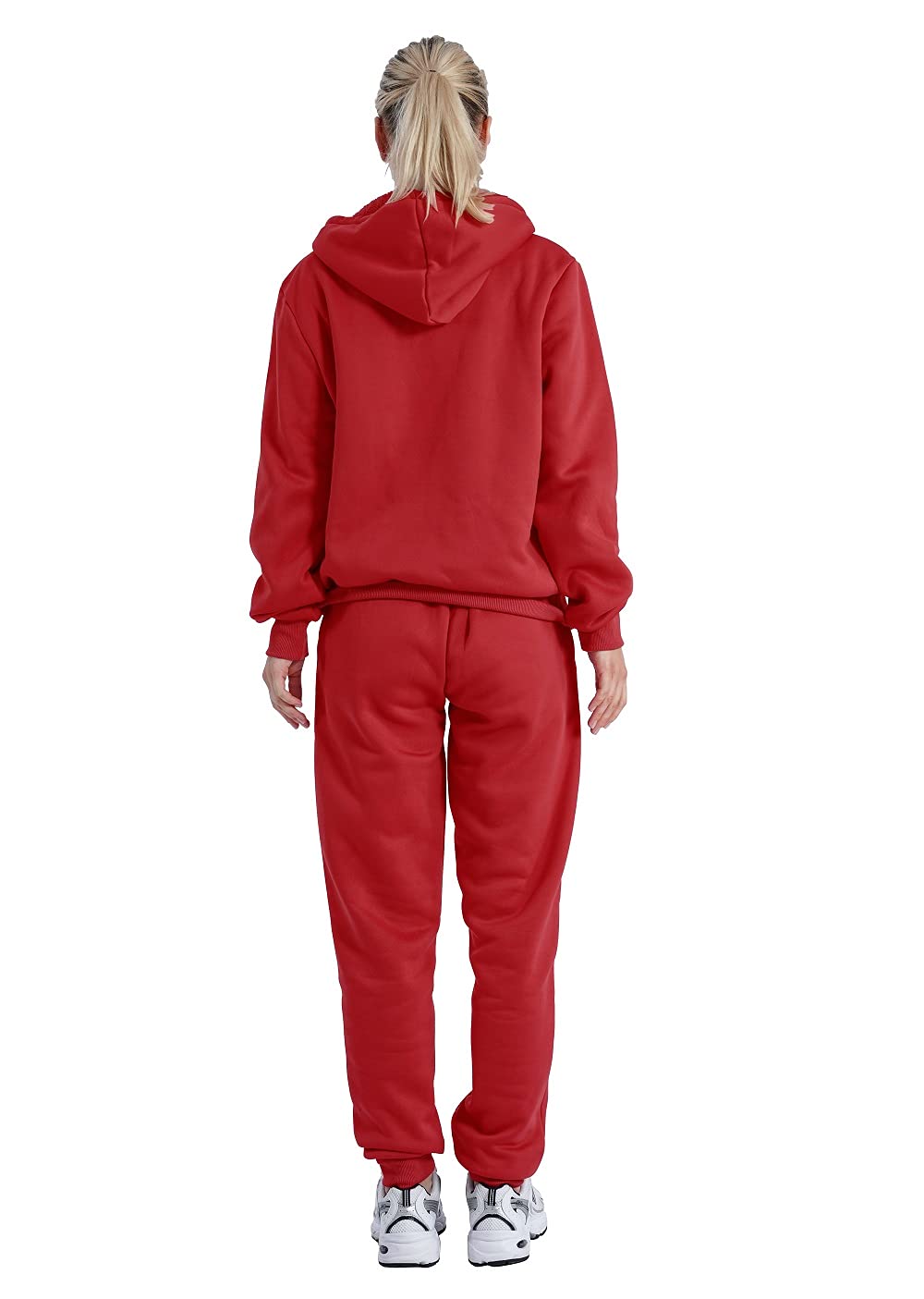 Facitisu Women's 2-Piece Fleece Lounge Set - Cozy Pullover Hoodie & Jogger Pants with Pockets | Soft Casual Tracksuit for Home, Workout & Running | Winter Comfort Outfit for Relaxing & Travel