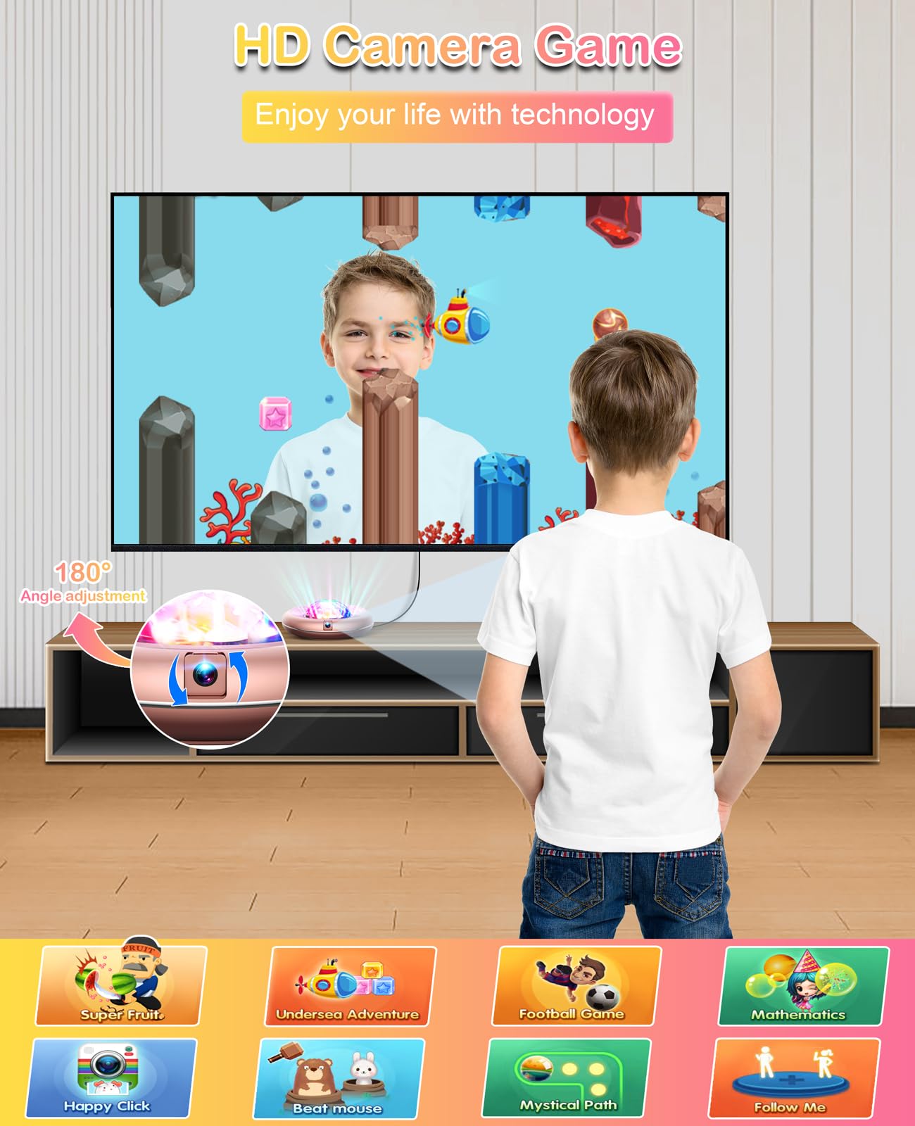 Wireless Electronic Dance Mat for TV - Non-Slip Wrinkle-Free TikTok Dance Game Pad with Camera | Plug & Play Exercise Mat for Kids & Adults | Perfect Christmas Gift for Boys & Girls | Great for Family Fun, Fitness Workouts & Party Games