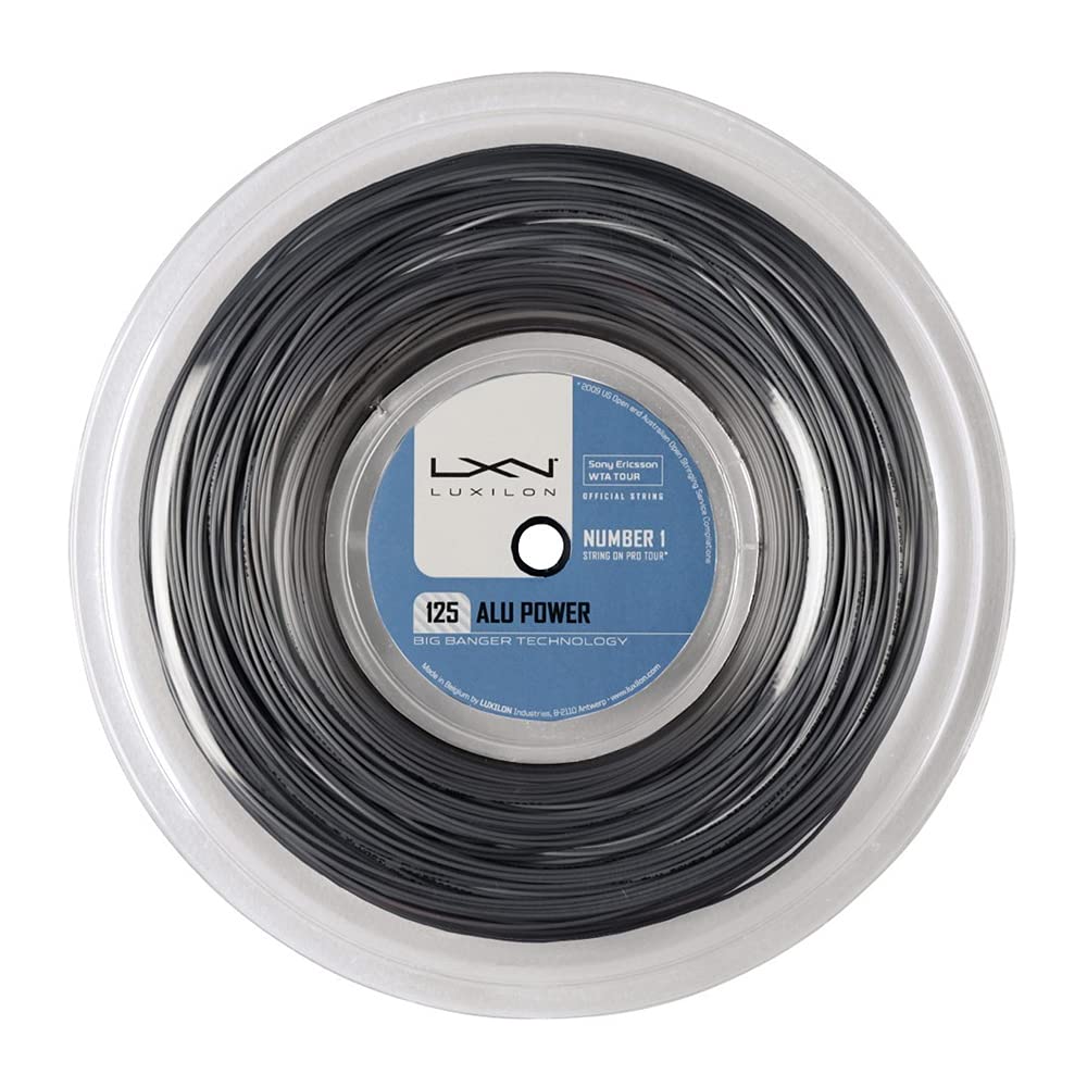 Luxilon Big Banger ALU Power 16L Silver 720 Tennis String Reels | Premium Polyester Tennis String for Pro Players | Perfect for Competitive Matches & Training Sessions