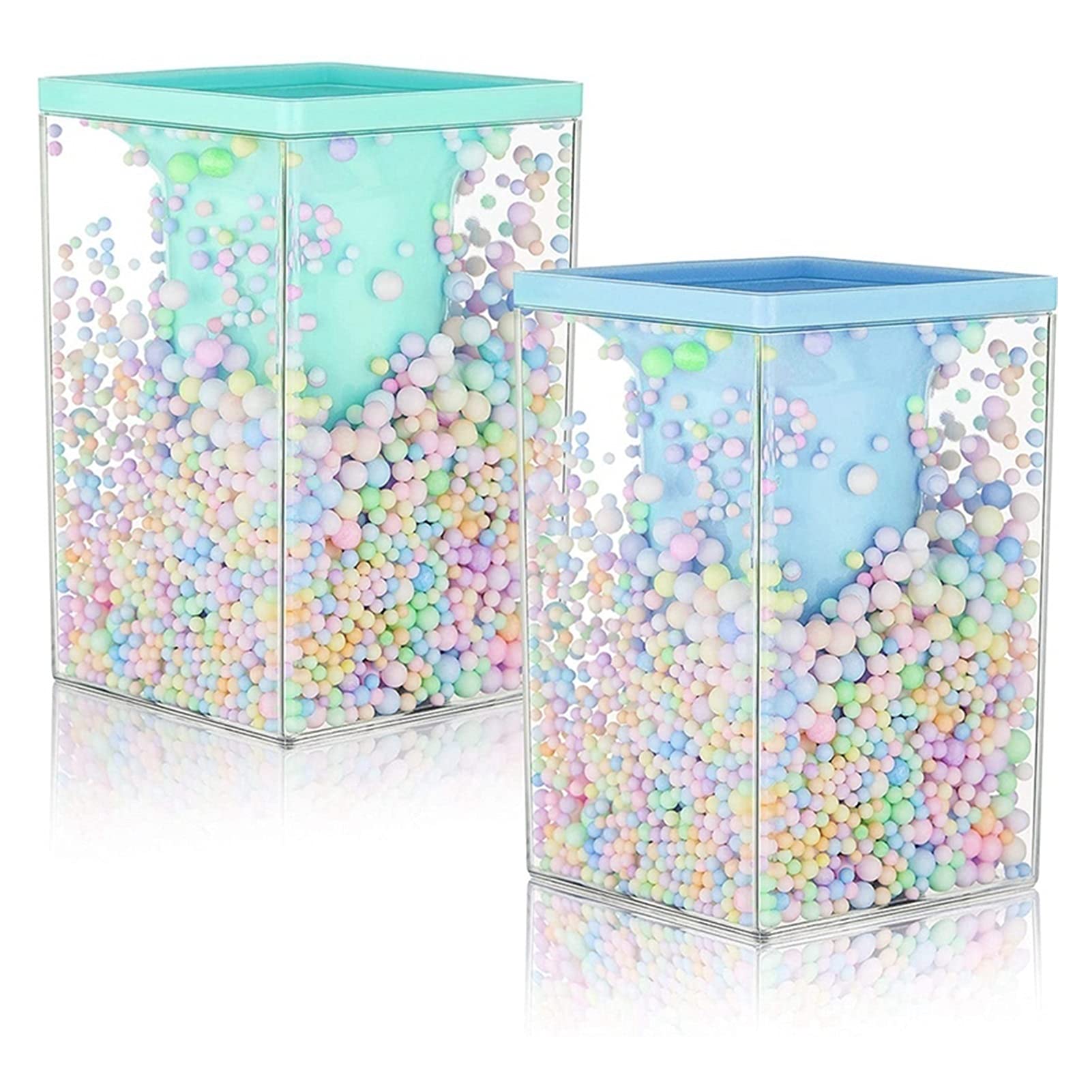 2-Pack Multi-Purpose Desktop Organizer - Pen Holder, Stationery & Makeup Brush Storage with Colorful Bubble Ball Design | Perfect for Office, School & Home Workspace Organization