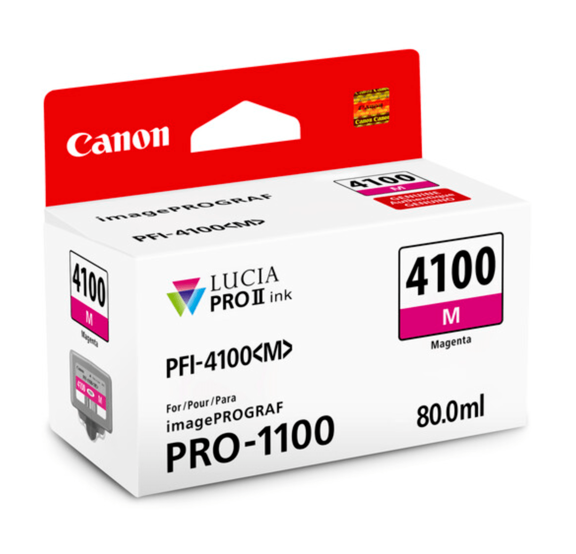 Canon PFI 4100 Magenta Pigment Ink Tank (80mL) - High-Quality Printer Ink Refill for Canon Printers | Perfect for Home, Office & Photo Printing