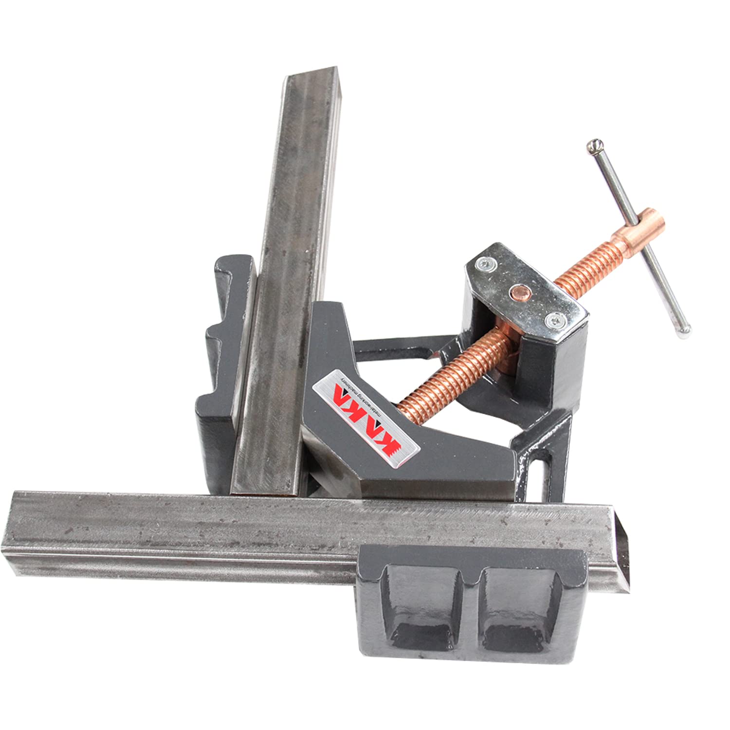 KAKA INDUSTRIAL AC-100 Heavy Duty 90 Degree Angle Clamp Vice - Solid Cast Iron Welding Clamp for Metalworking, Woodworking & DIY Projects - Perfect for Welding, Carpentry and Workshop Applications
