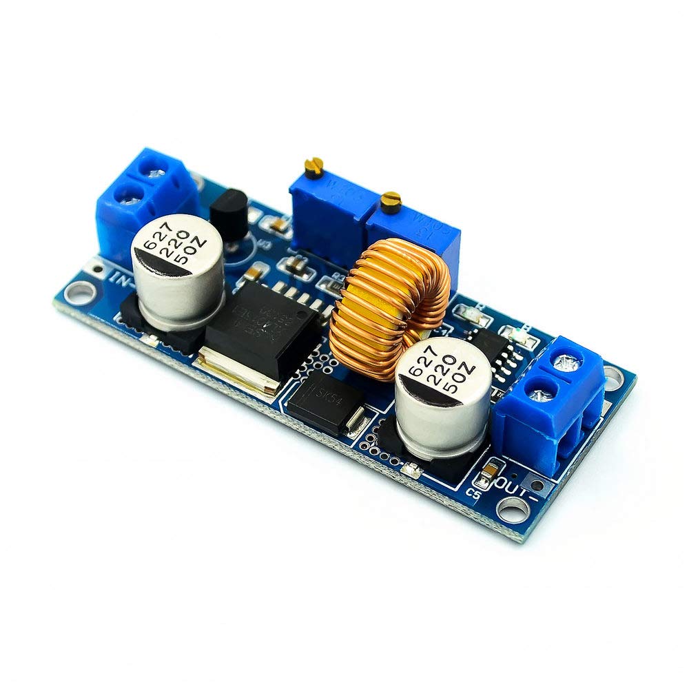 5A Lithium Battery Charger CV CC Buck Converter Step-Down Power Supply Module - LED Driver & LAN Power Supply for DIY Electronics, Solar Projects, and 12V/24V System Applications