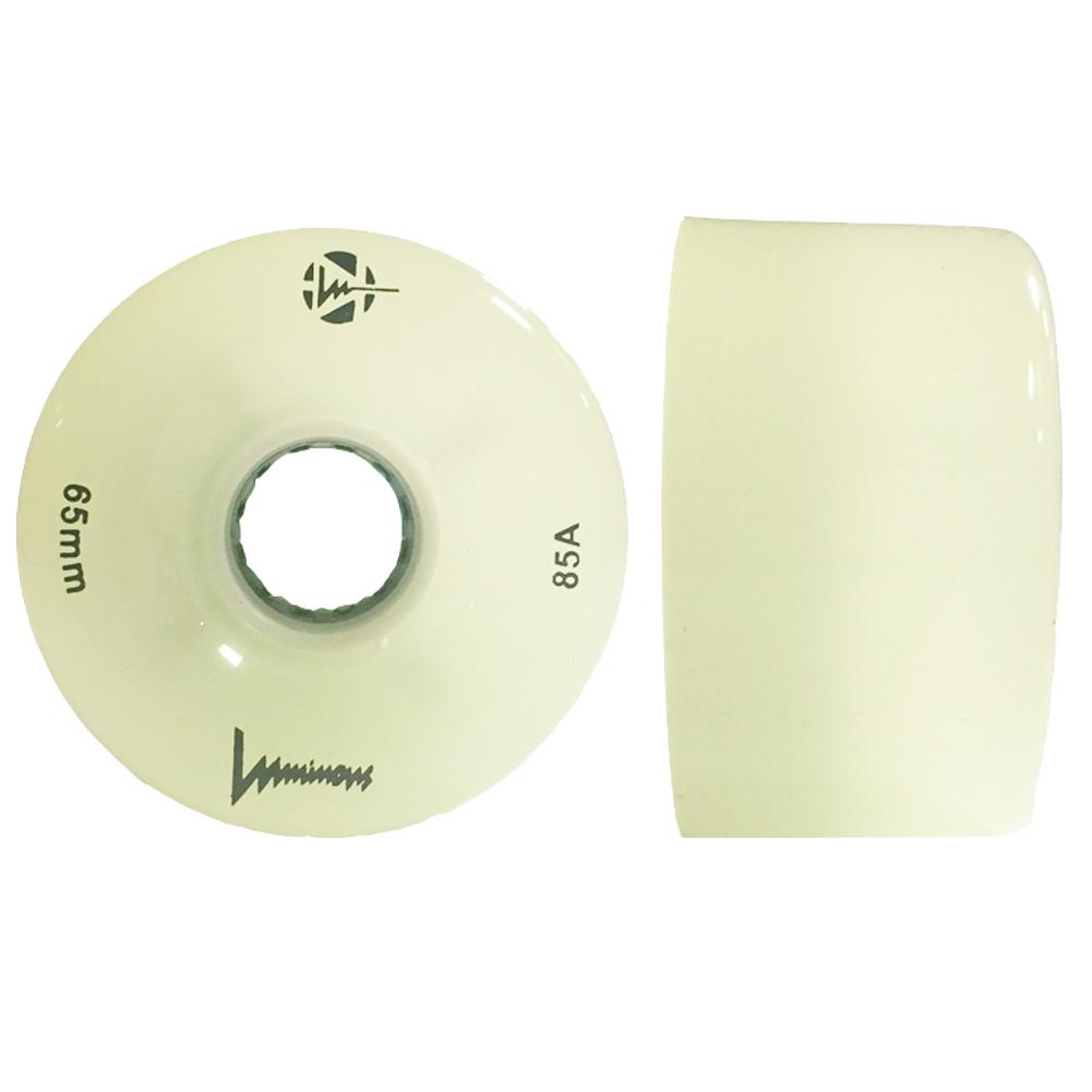Glow in the Dark LED Skateboard Wheels - 65mm 85a Cruiser Wheels (4 Pack) for Night Riding & Street Skating - Perfect for Longboards, Penny Boards & Skateboards