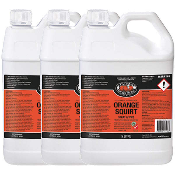 Citrus Resources Orange Squirt Spray and Wipe - All-Purpose Cleaner for Kitchen, Bathroom & Stain Removal - Natural Degreaser & Disinfectant for Home, Office & Commercial Use