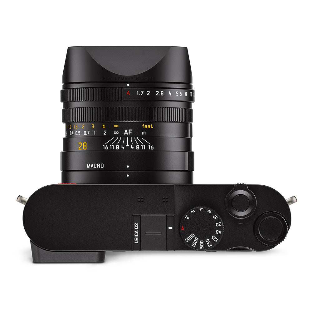 Leica Q2 Black Anodized Digital Camera - 47.3MP Full Frame, 28mm f/1.7 Lens, 4K Video - Perfect for Travel, Street & Portrait Photography