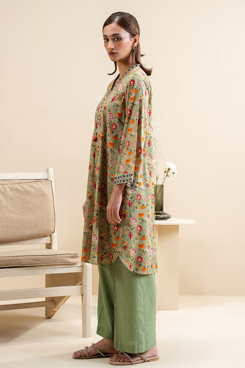 Muted Rose 2-Piece Printed Linen Suit for Women - Summer Casual Outfit & Beach Wedding Guest Dress