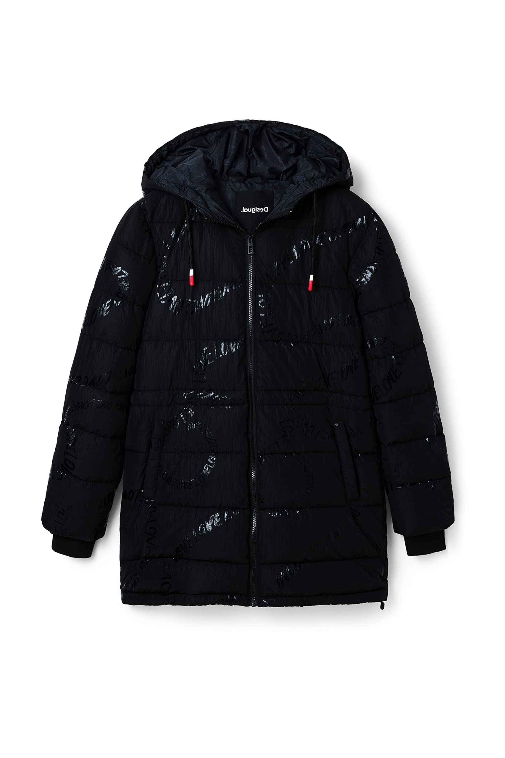 Desigual Women's Padded Long Winter Overcoat - Warm Fleece Lined Trench Coat for Cold Weather, Windproof & Water Resistant | Perfect for Office, Travel & Outdoor Activities