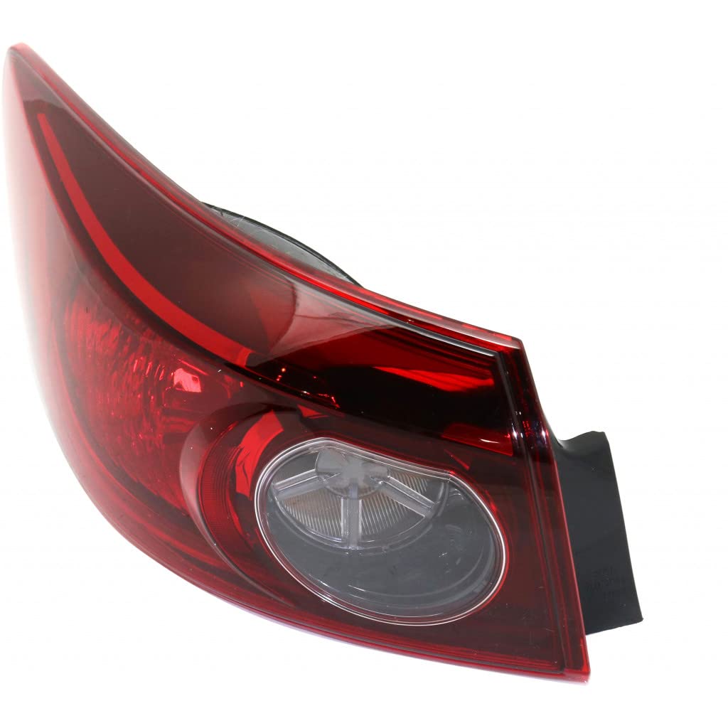2014-2018 Mazda 3 Sedan Driver Side Outer Tail Light Assembly - CAPA Certified Replacement for MA2804117/MA2804117C | Perfect for Night Driving & Enhanced Vehicle Safety | Part# 615343221724, BHN151160B