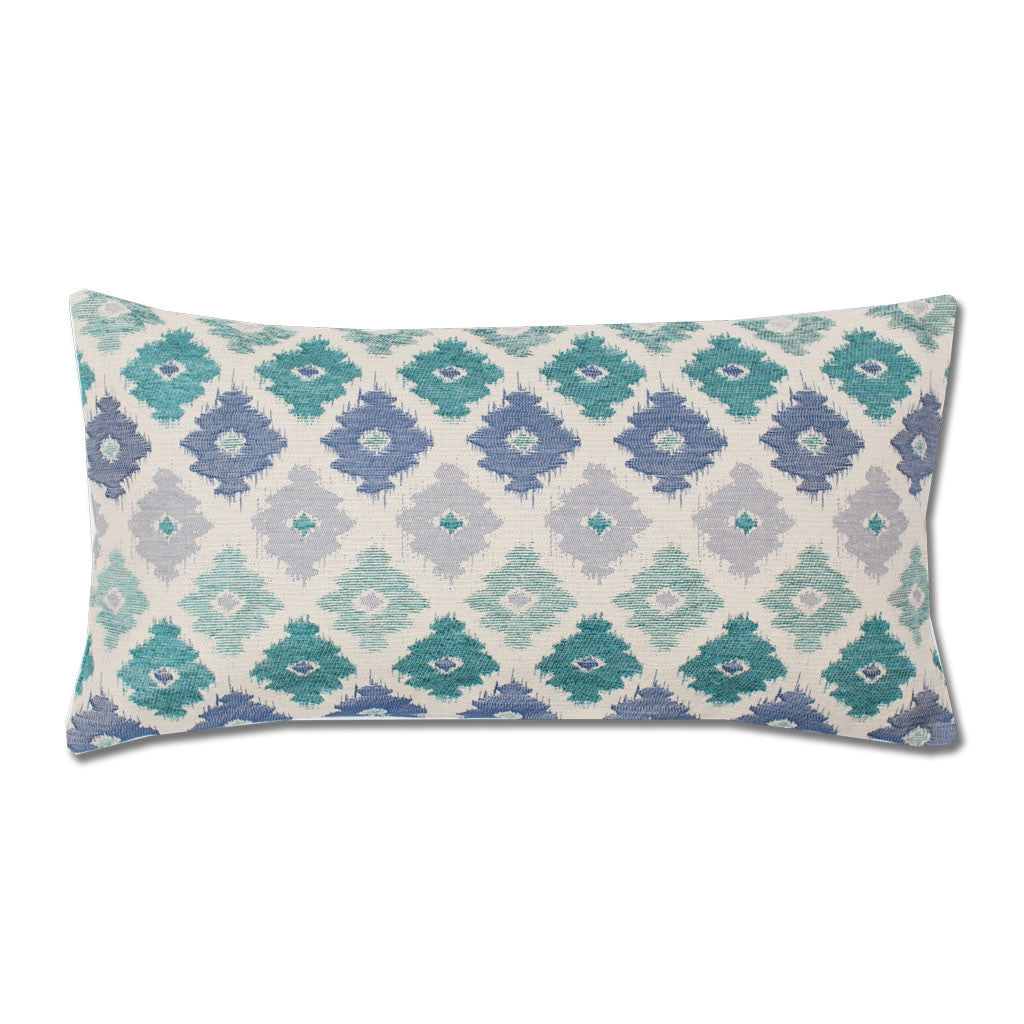 Teal Flowers Throw Pillow - Soft Decorative Cushion Cover for Sofa, Bed, Living Room - Home Decor Accent for Modern & Bohemian Style