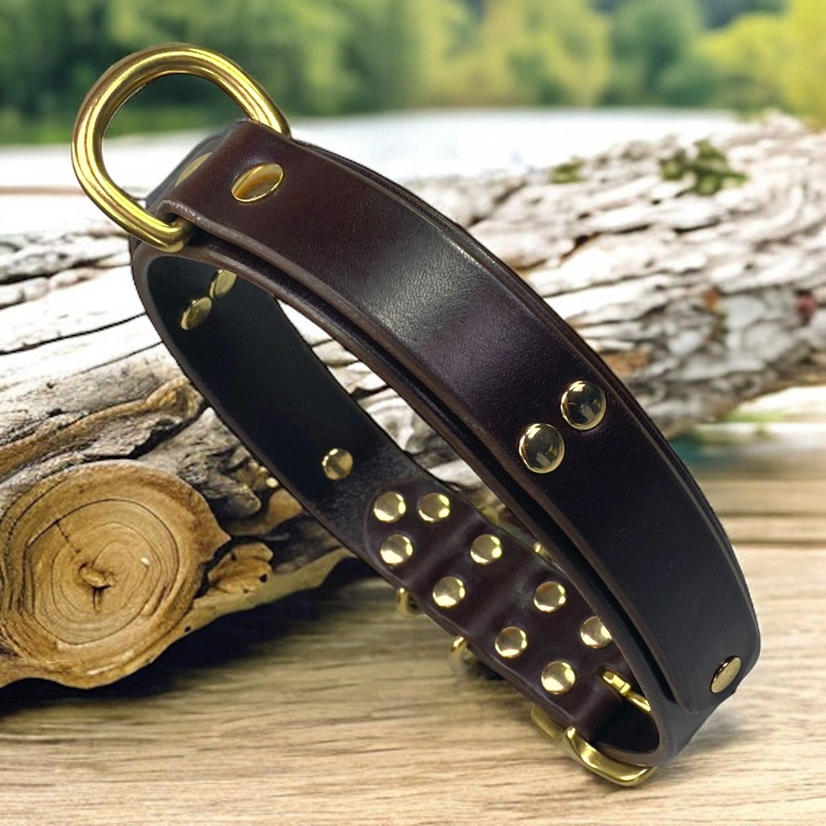 Handmade Genuine Leather Dog Collar - Adjustable Pet Collar for Small Medium Large Dogs - Durable & Comfortable for Daily Walks, Training & Outdoor Adventures
