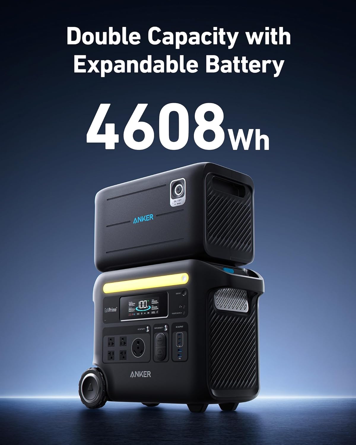 Anker SOLIX F2600 Portable Power Station 2560Wh 2400W Solar Generator - Backup Power for Home, Camping, RV & Emergency Use