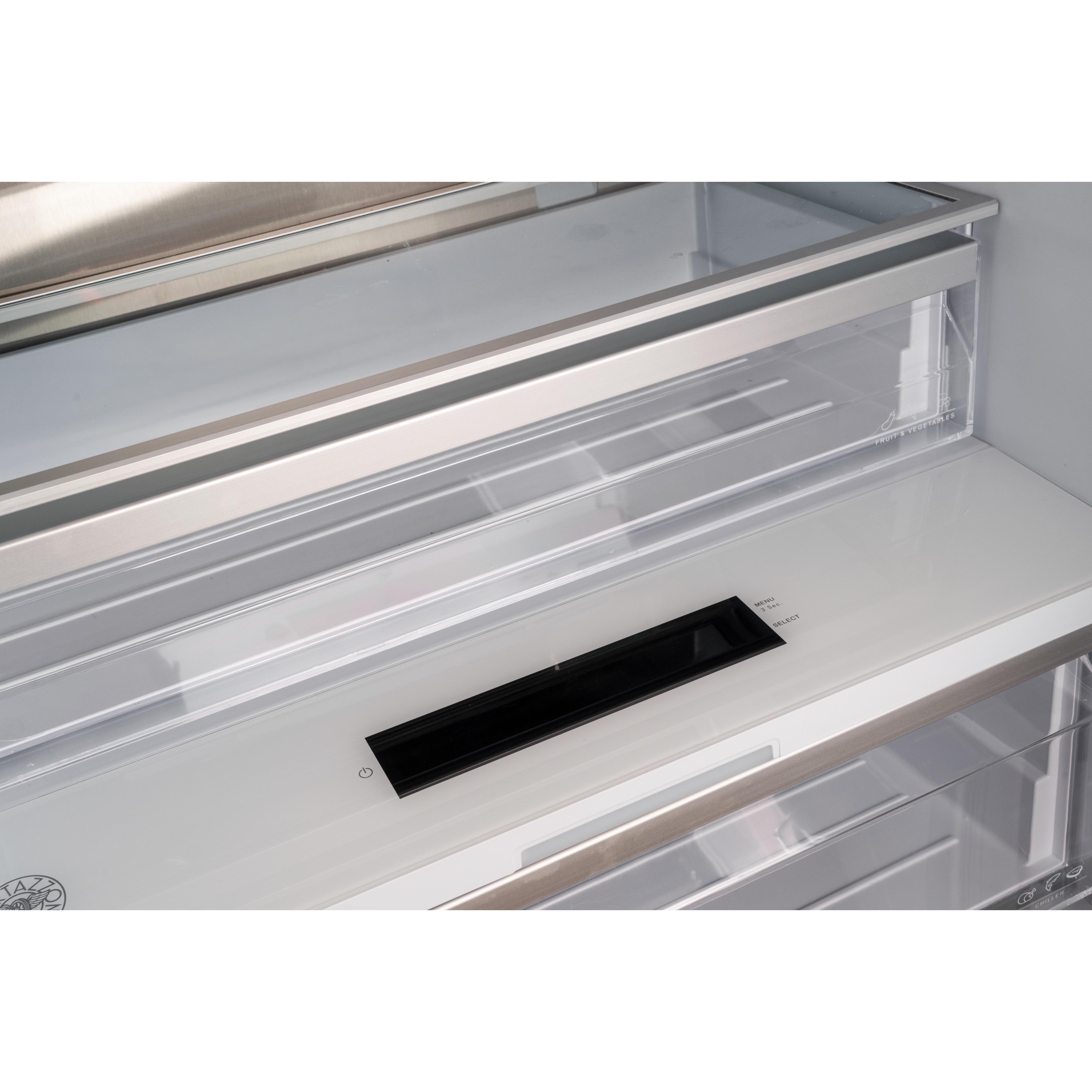 Bertazzoni 30 Inch Built-In All Refrigerator - 16.7 cu.ft Capacity, LED Interior Lighting, Stainless Steel (Model REF30RCBPNV) - Perfect for Modern Kitchens, Restaurants & Open-Concept Living Spaces