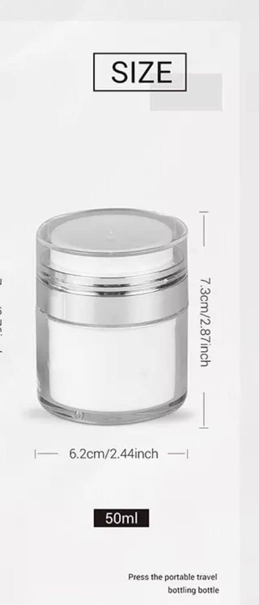 50ml Yorten PET Plastic Jar with Aluminum Cap - Unbreakable, Transparent Cosmetic Container for Creams, Lip Balm, Body Butter & Essential Oils | Perfect for Makeup, Skincare & DIY Beauty Products at Home or Salon