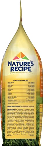 Nature's Recipe Chicken, Barley & Brown Rice Dry Dog Food - 4 lb Bag | High Protein Natural Kibble for Adult Dogs | Perfect for Daily Meals & Training Treats