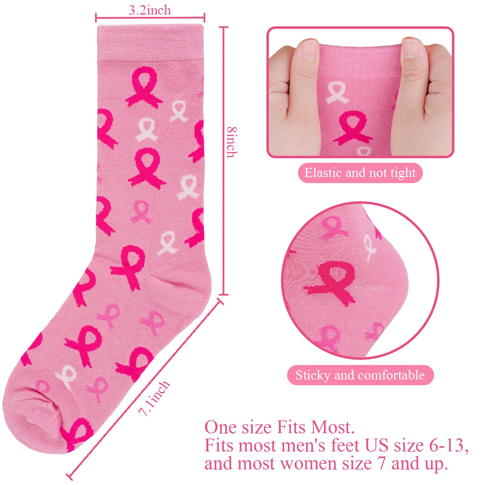 Breast Cancer Awareness Socks for Women - Survivor Gift & Support