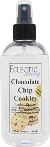 Premium Double Strength Chocolate Chip Cookies Linen Spray - 8oz Fragrance Mist for Home, Bedroom & Laundry - Sweet Bakery Scent for Cozy Atmosphere & Relaxation