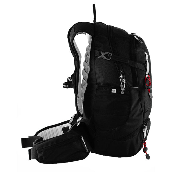 Caribee Trek 32L Black Hiking Backpack - Lightweight Waterproof Travel Daypack for Outdoor Adventures, Camping & Commuting