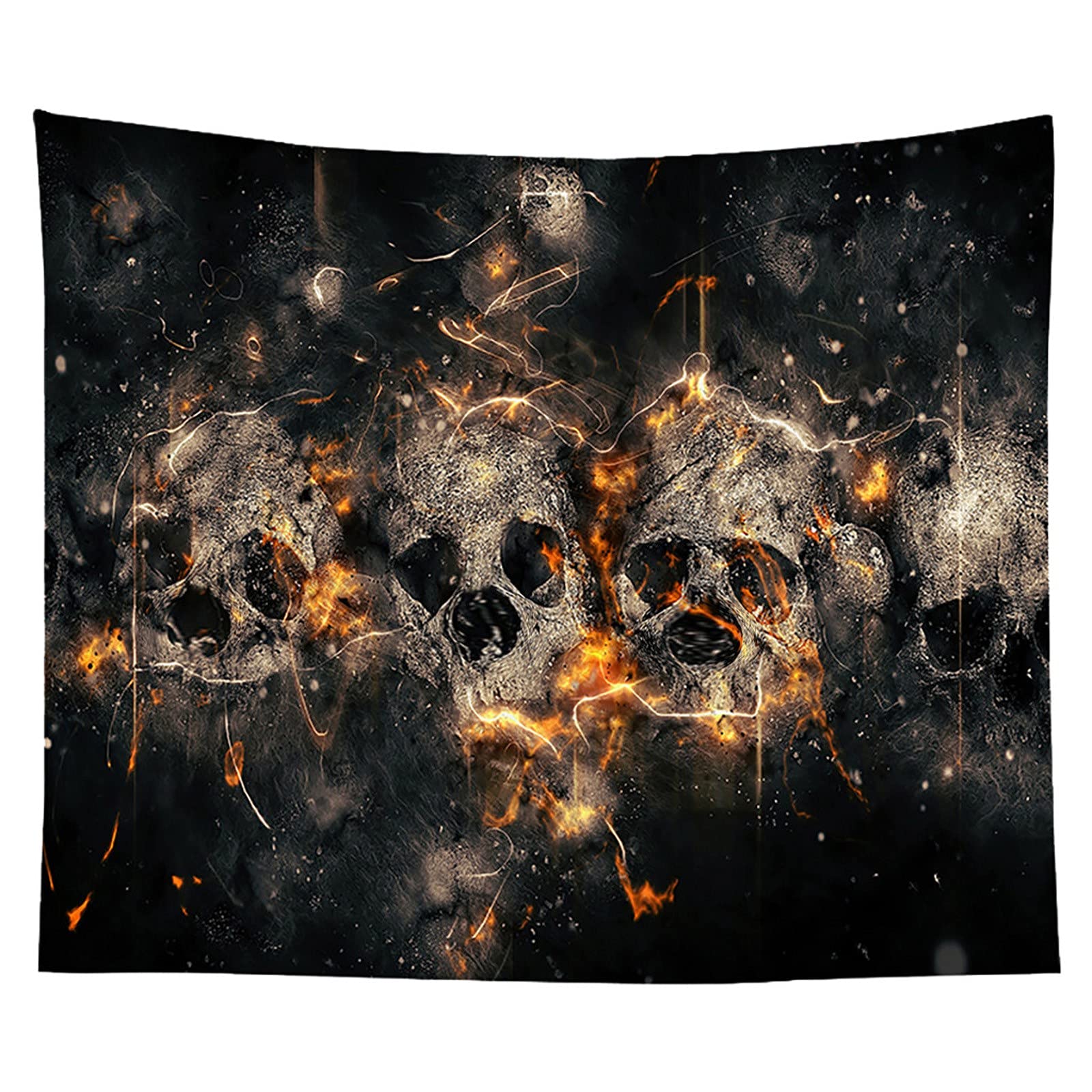 XUANOU Halloween Tapestry with Pumpkin Lantern Skull Print - Spooky Wall Hanging Decor for Bedroom, Living Room, Party Background - Perfect for Halloween Home Decor, Dorm Room & Seasonal Party Decoration