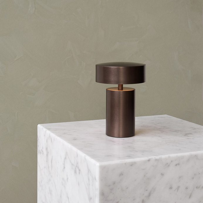AUDO CPH Modern Wireless Table Lamp in Bronze - Perfect for Bedside, Living Room, and Office Decor