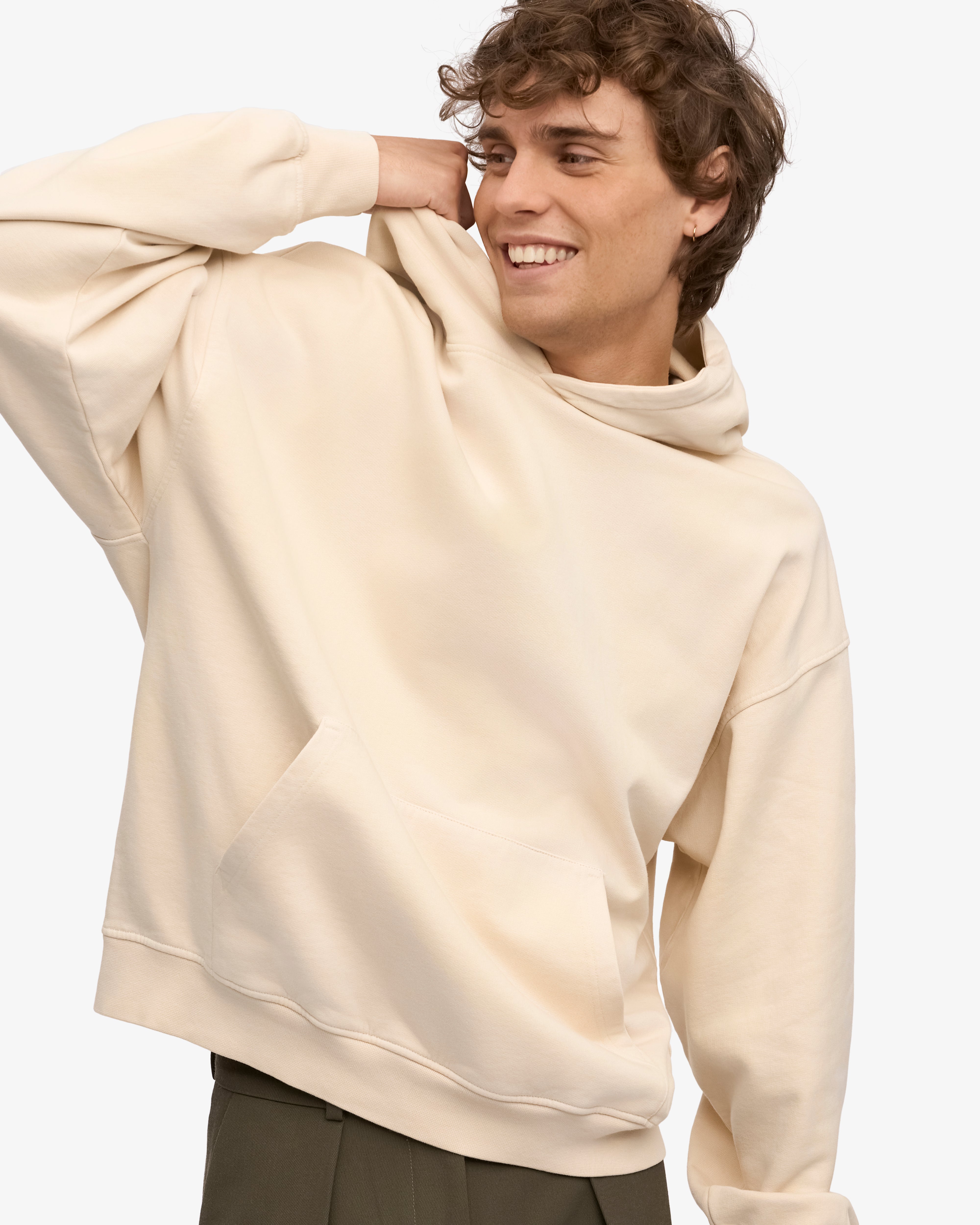 Organic Oversized Hoodie - Ivory White | Soft & Cozy Unisex Pullover for Men & Women | Perfect for Casual Wear, Lounging & Outdoor Activities