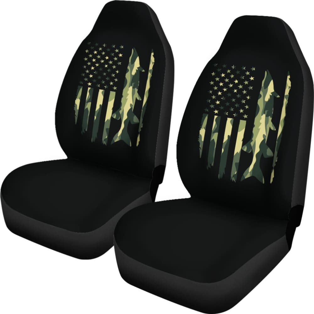 Premium Green American Flag Car Seat Covers - Durable & Stylish for Trucks, SUVs & Sedans - Perfect for Patriotic Drivers, Road Trips & Car Protection
