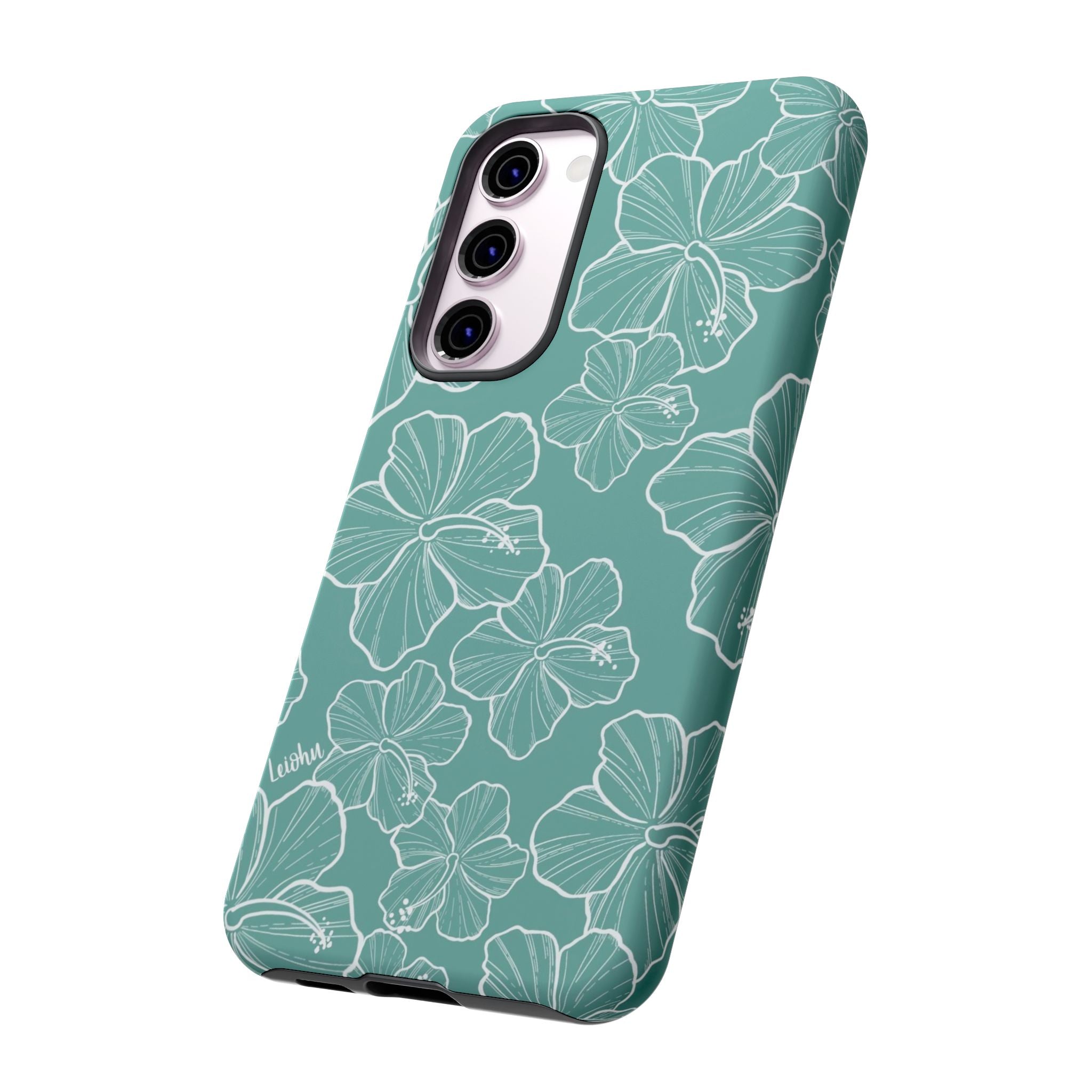 Premium Hibiscus Teal Samsung Galaxy Phone Case - Durable & Stylish Protection for Everyday Use, Work & Travel