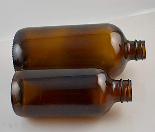 Amber Glass Refillable Bottle with Black Pump for Lotion, Soap, Essential Oils - 250ml | Perfect for Aromatherapy, DIY, Kitchen & Bathroom Organization