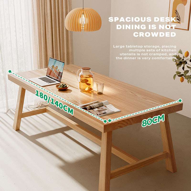 1.8M Solid Wood Square Dining Table - Modern Kitchen Furniture for Small Spaces, Family Gatherings & Dinner Parties