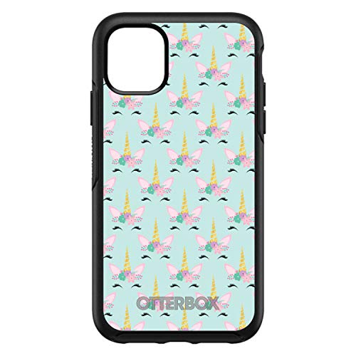 Pastel Unicorn Pattern - Teal Pink Purple On Black Case