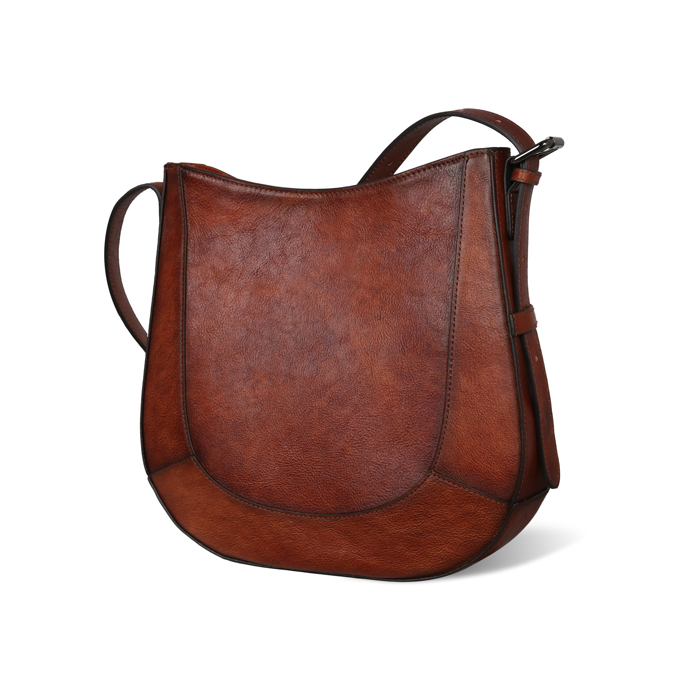 Iswee Genuine Leather Hobo Bags for Women - Vintage Designer Crossbody Shoulder Handbag Purse for Work, Travel & Everyday Use