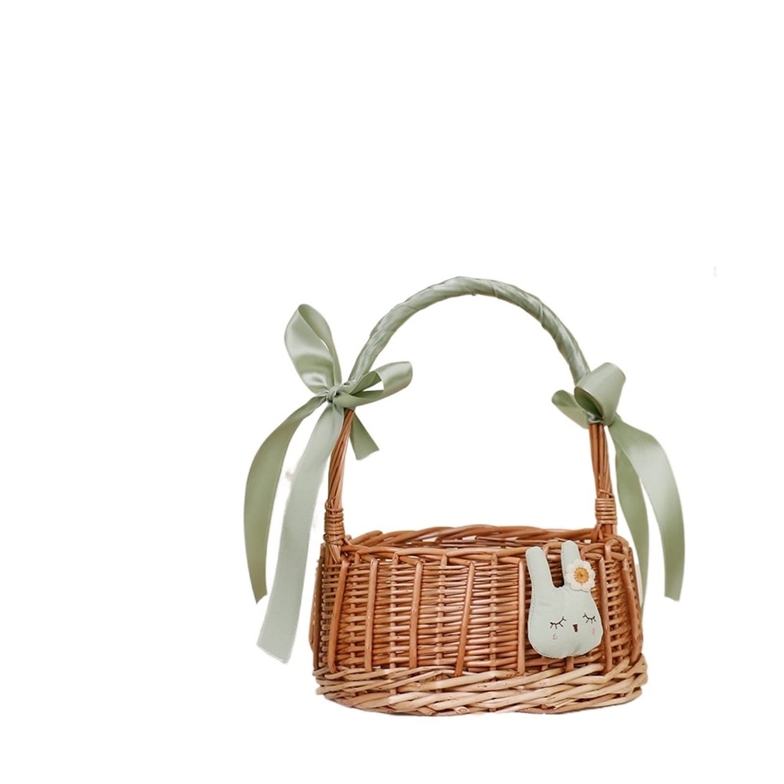 KAIWU Handwoven Rattan Picnic Basket - Portable Multifunctional Storage Basket for Wedding, Flowers, Fruits & Outdoor Picnics (Size A) | Perfect for Beach Outings, Garden Parties & Romantic Getaways