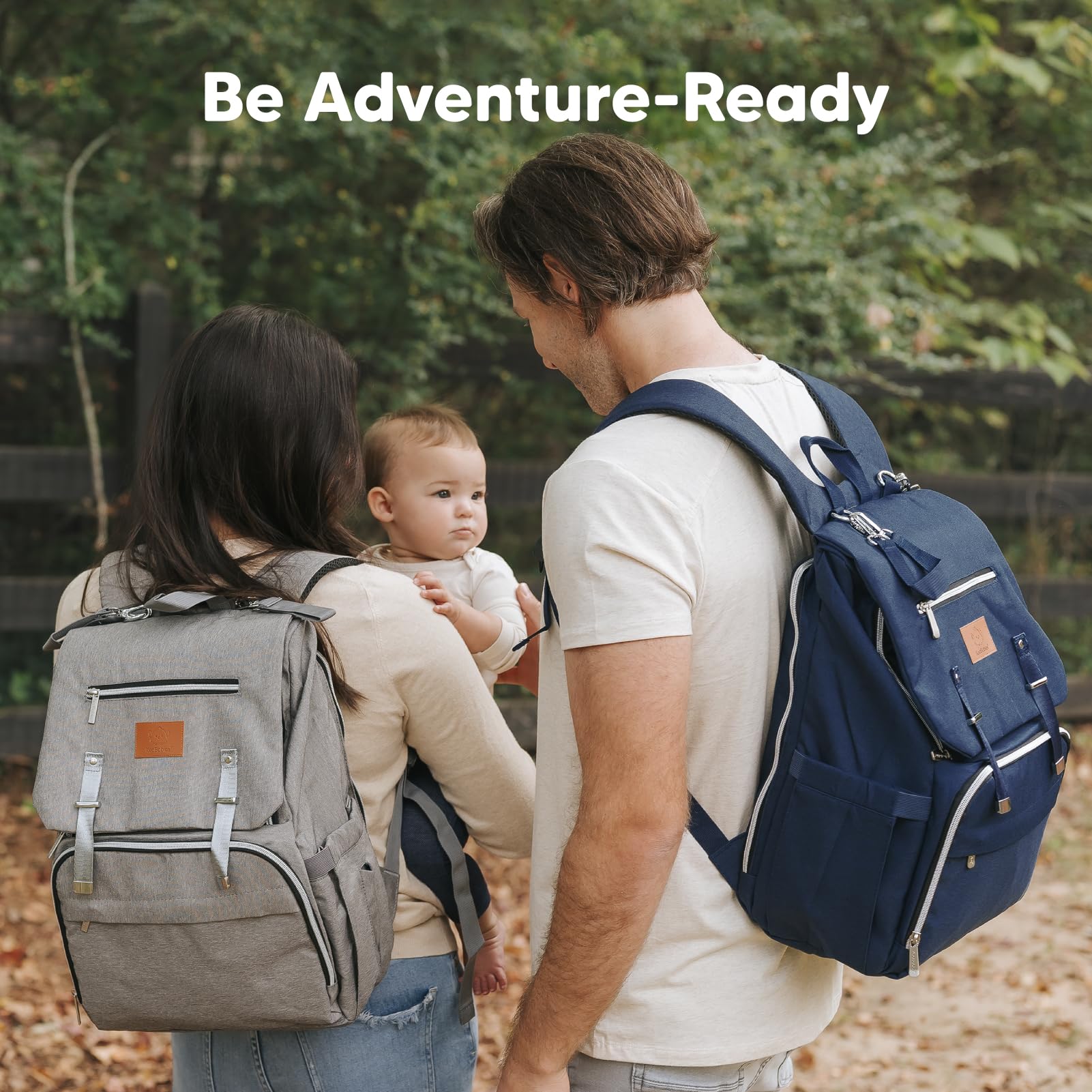 KeaBabies Baby Diaper Backpack - Large Waterproof Diaper Bag for Boys & Girls, Travel Backpack with Changing Pad (Navy Blue) | Perfect for Daycare, Travel & On-the-Go Parents